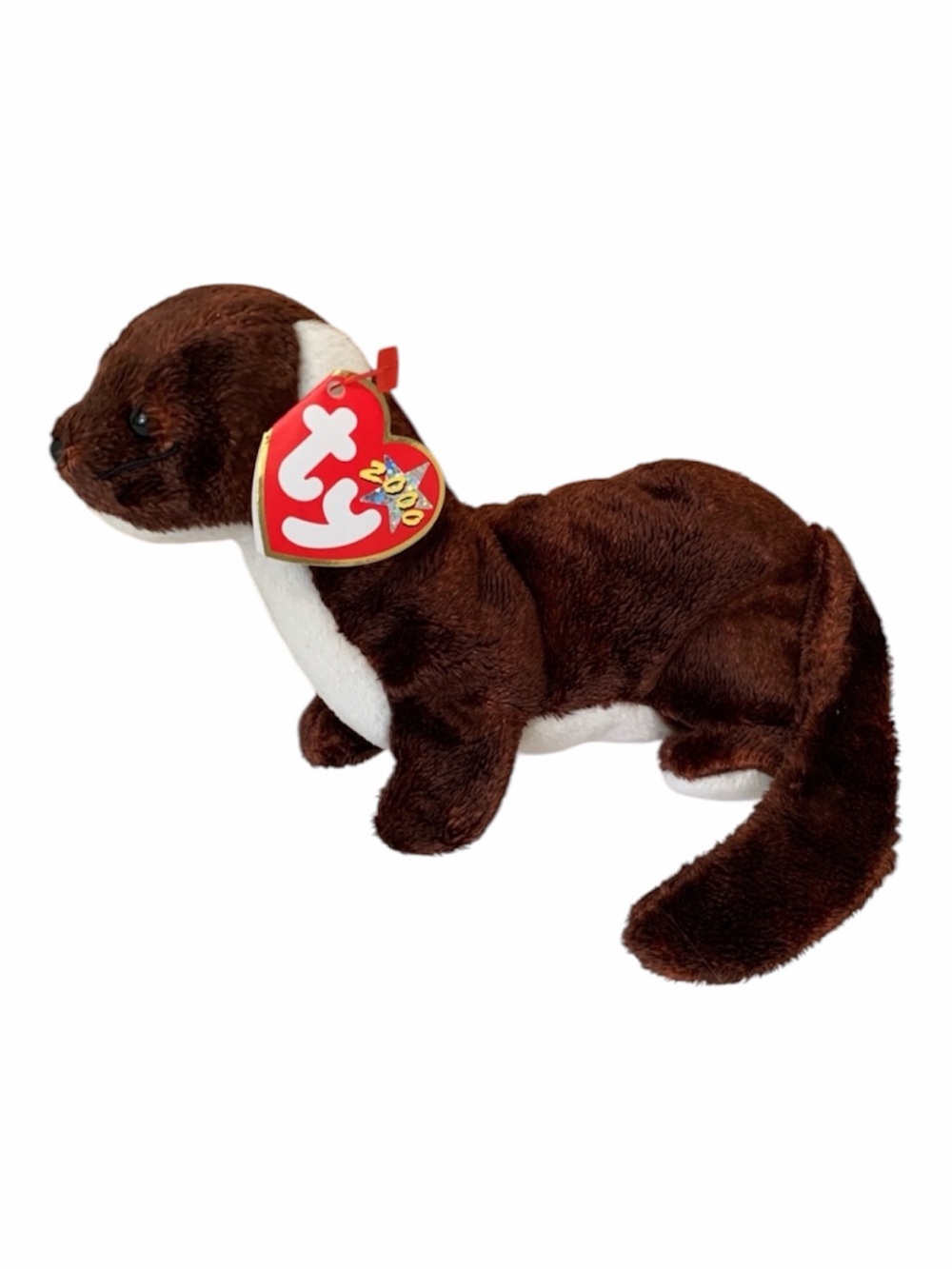 Vintage NWT Beanie Baby Ty Runner the Ferret 2000 Retired Brown Stuffed Animal